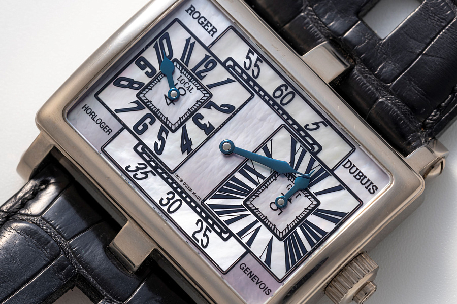 Too Much GMT with Mother of Pearl Dial in 18k White Gold