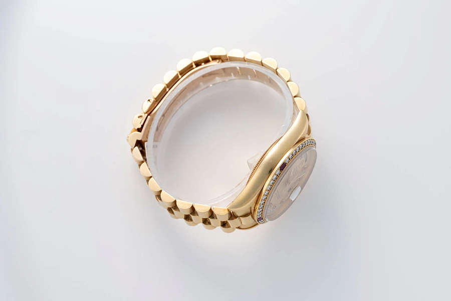 Diamonds and Rubies String Dial Day-Date Ref. 18378 in 18k Yellow Gold