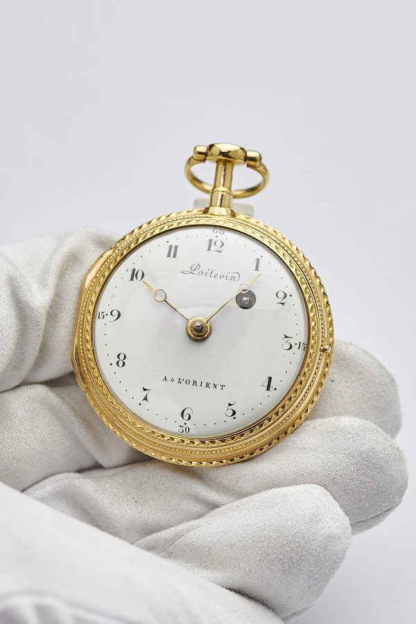 Poitevin Enamel Verge Pocket Watch
