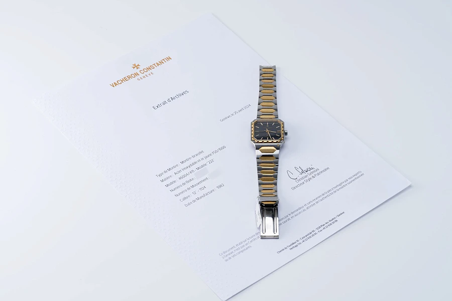 222 Square 'Saudi Dial' Ref. 46004 in Stainless Steel and 18k Yellow Gold