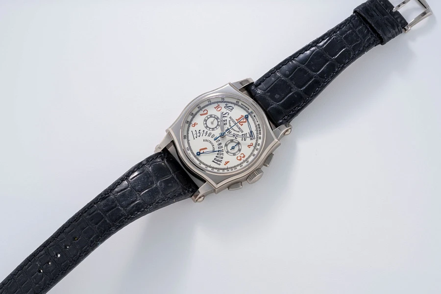 Sympathie Retrograde QP Chronograph Ref. S40 in 18k White Gold