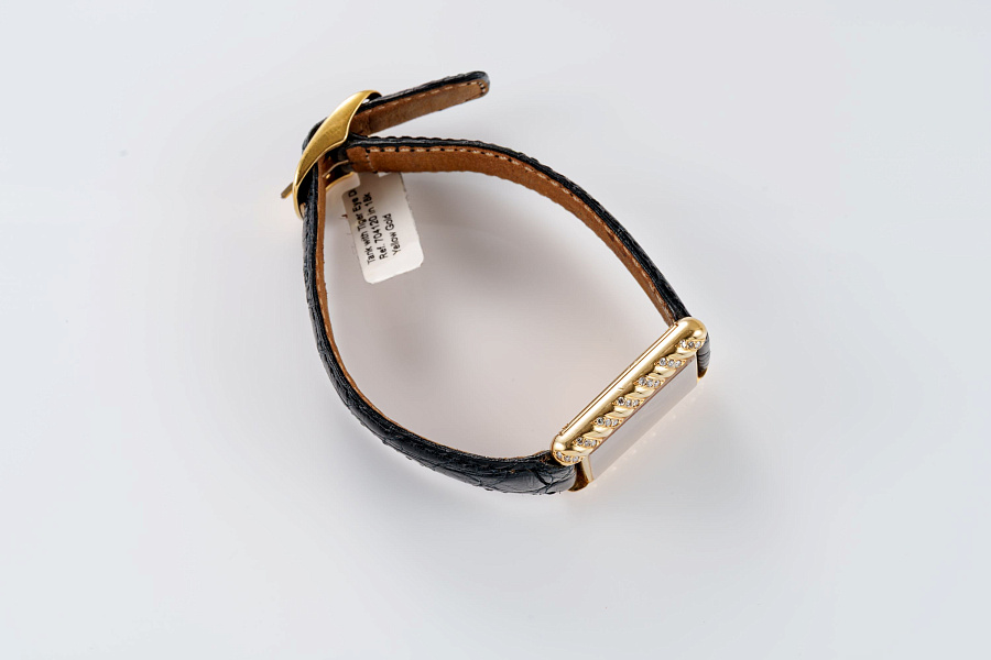 Tank with Tiger Eye Print Dial Ref. 704120 in 18k Yellow Gold