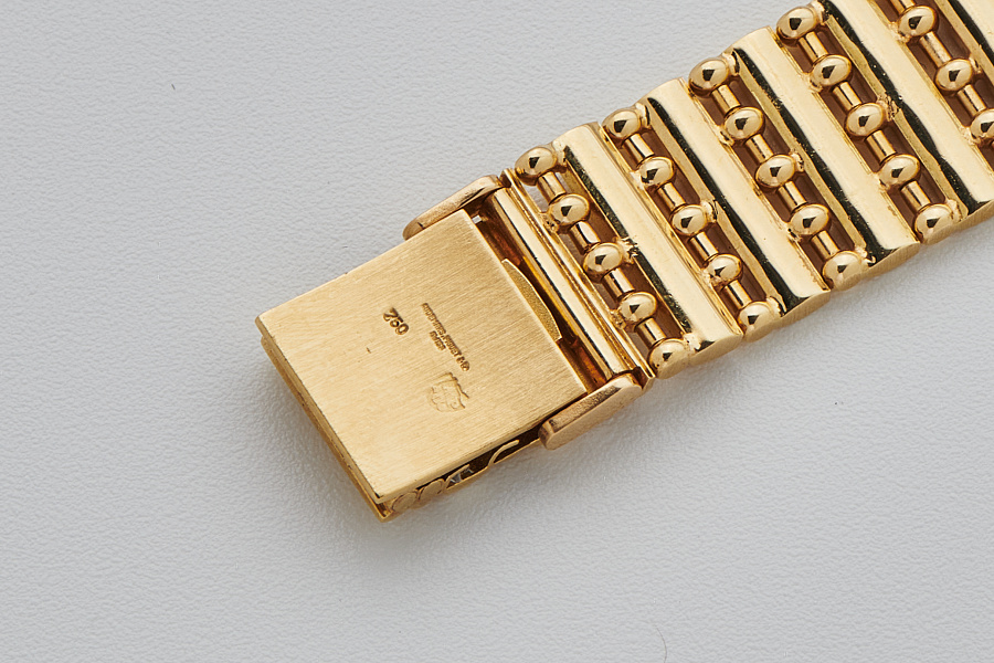Day-Date Ref. 25573BA on a Special Ladder Bracelet in 18k Yellow Gold