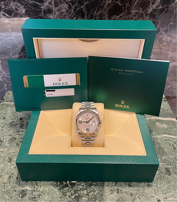 Datejust 36mm 116234 ‘Rolesor Gris’ Floral Dial