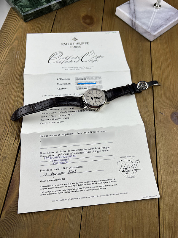 Perpetual Calendar Retrograde ‘Officer’ 5159 White Gold