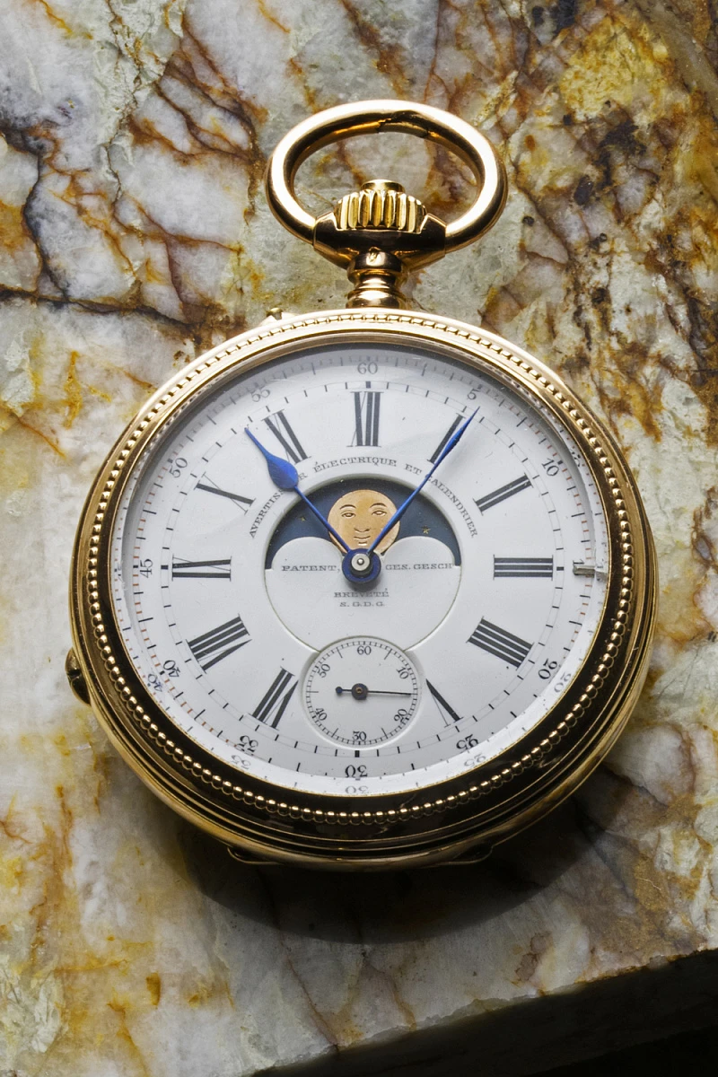 Lépine pocket watch with full calendar