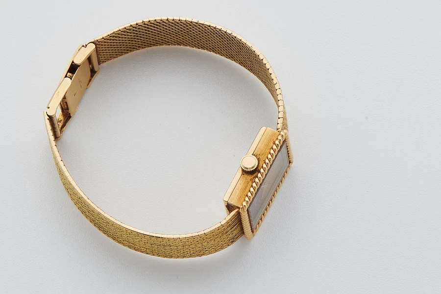 Tiger Eye Ladies Watch in 18k Yellow Gold