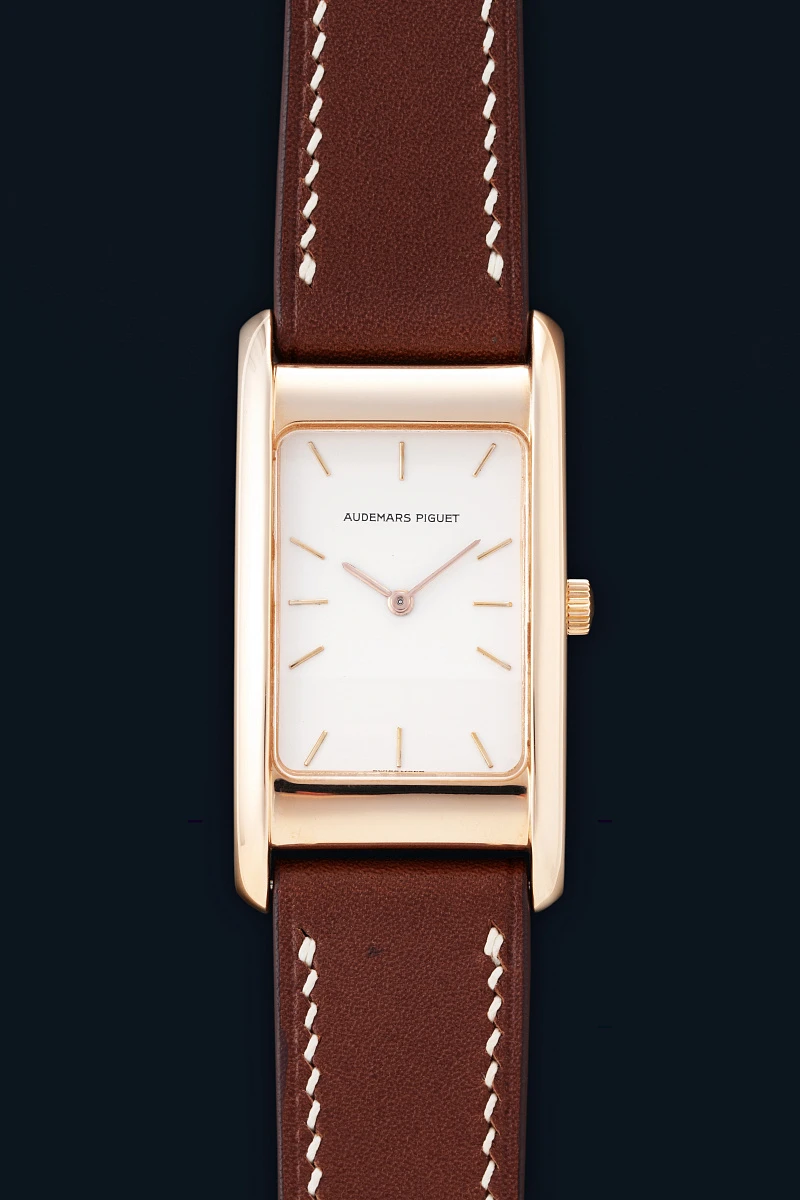 Elongated Edward Piguet Tank Ref. 15015 in 18k Rose Gold