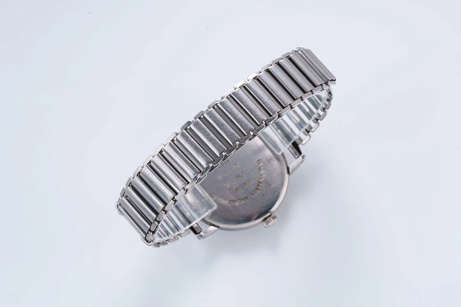 Jumbo Dress Watch Ref. 2417-1 in Stainless Steel on Gay Frères Ladder Bracelet