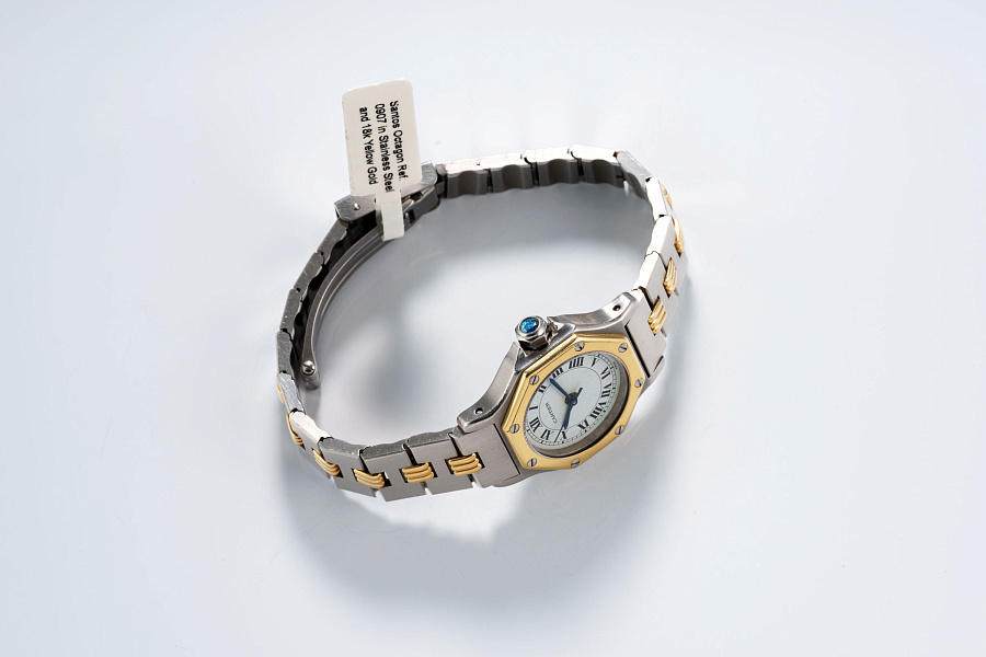 Santos Octagon Ref. 0907 in Stainless Steel and 18k Yellow Gold