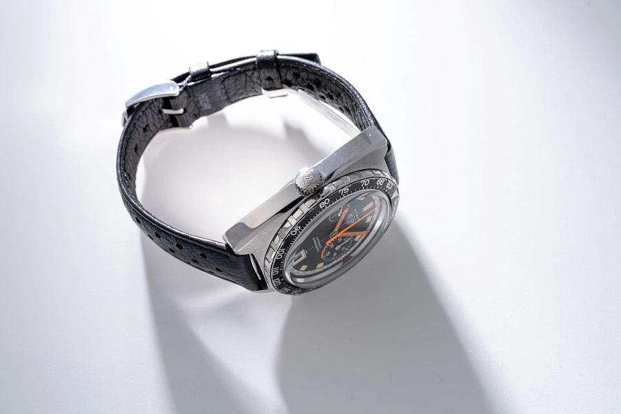 Exceedingly Rare Autavia Exotic Ref. 1163 in Stainless Steel with Ferrari Collector's Set