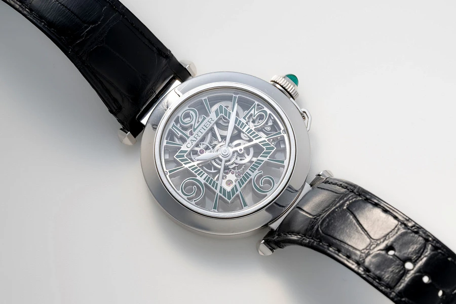 Limited Edition Pasha Skeleton Emerald Ref. WHPA0013 in 18k White Gold