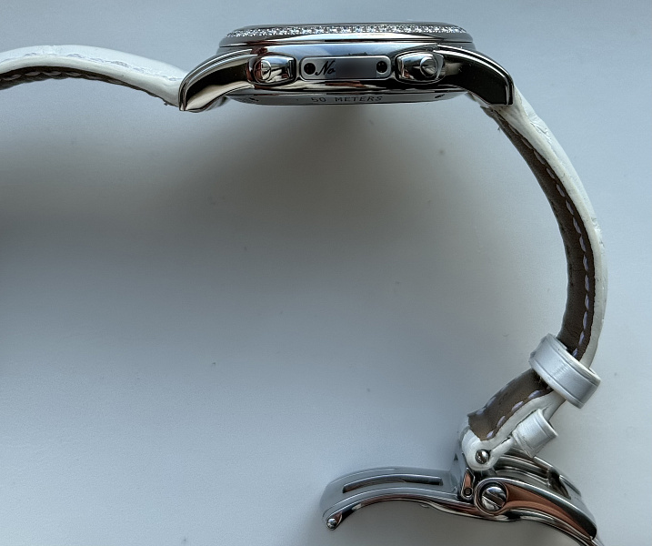 Dual Time Manufacture Ladies in Stainless steel with Diamonds