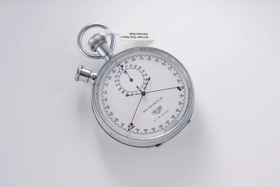Microsplit Stop Watch in Stainless Steel