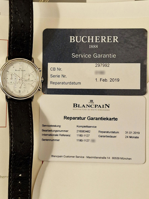 Villeret Chronograph Officially Serviced