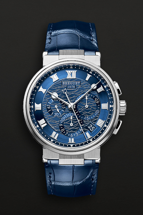 Marine Chronographe Automatique 5527 White Gold Blue Dial