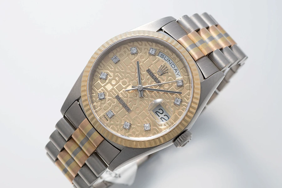 Day-Date Ref. 18239B 'Tridor' in 18k Rose, Yellow, and White Gold