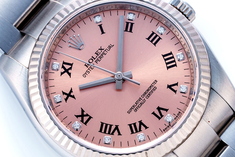 Oyster Perpetual Salmon Dial Ref. 116034 in Stainless Steel