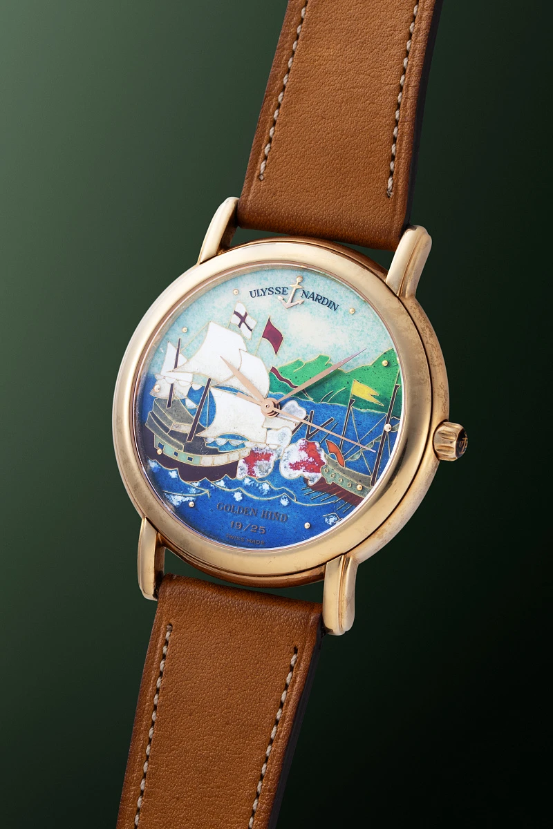 San Marco with Cloisonné Enamel Dial Ref. 136-77-9 in 18k Yellow Gold