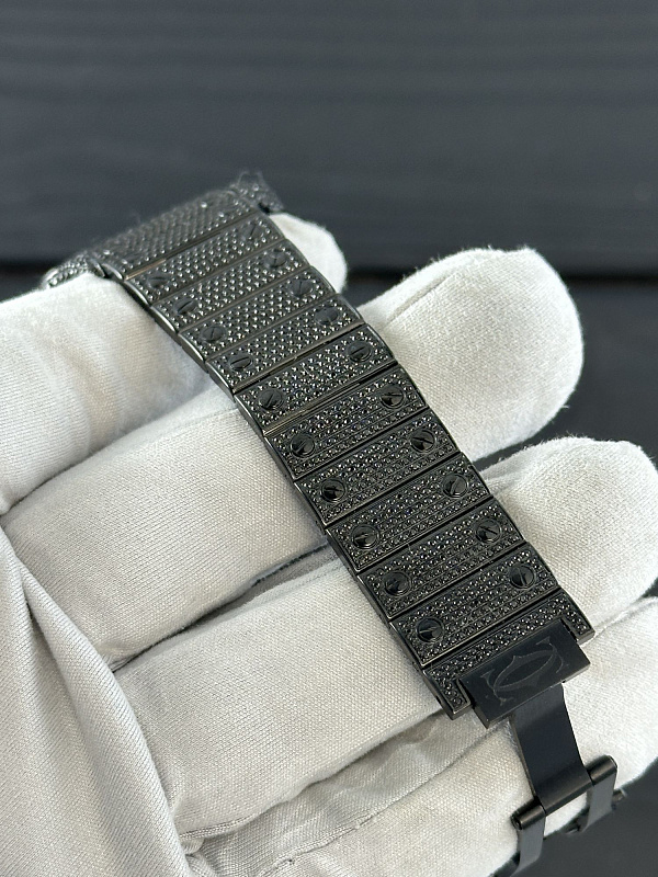 Santos de Cartier Custom Black Diamond-set