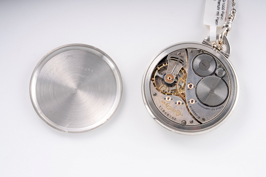Pocket Watch with Pearls and Diamonds in Platinum