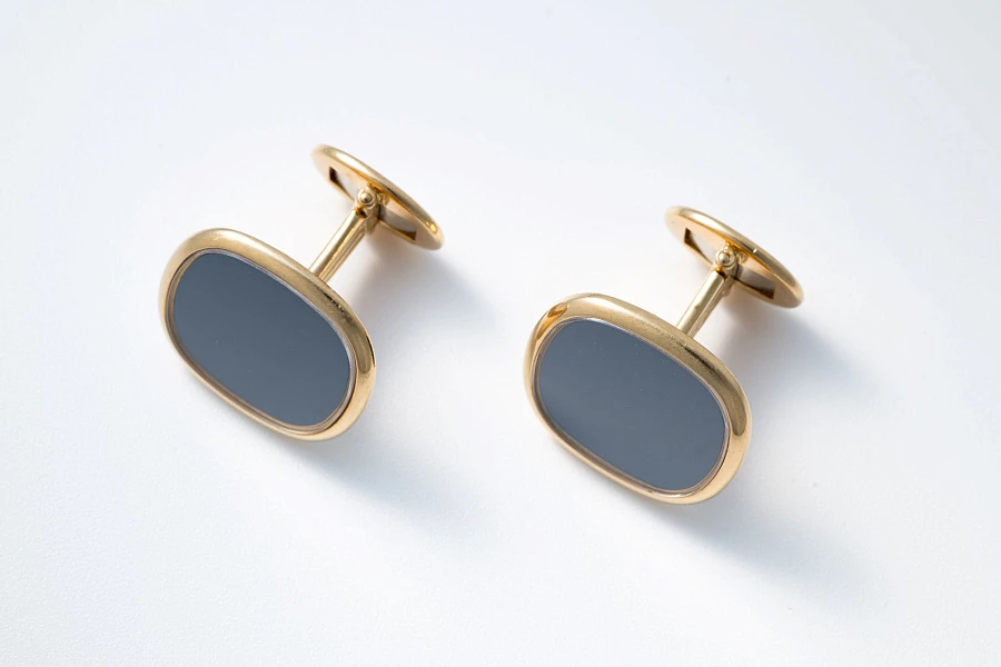 Ellipse Cufflinks in 18k Yellow Gold