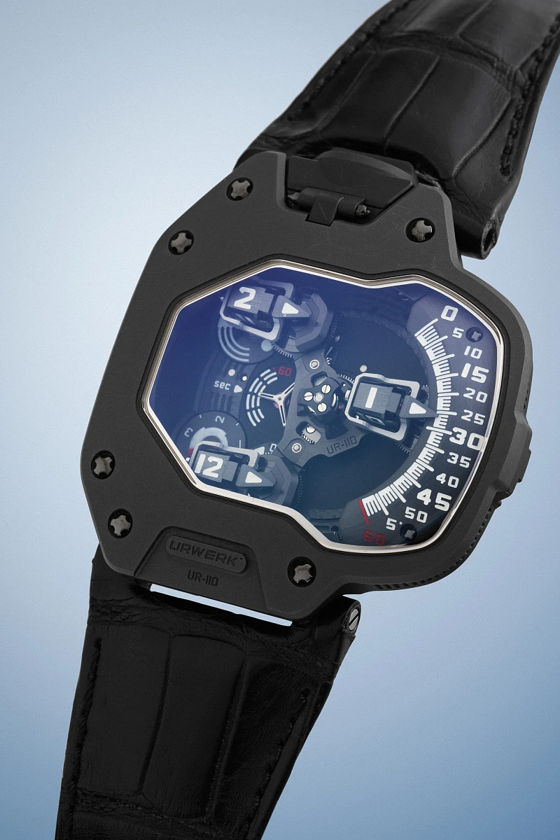 UR-110 Turbine Automatic in Black Coated Titanium