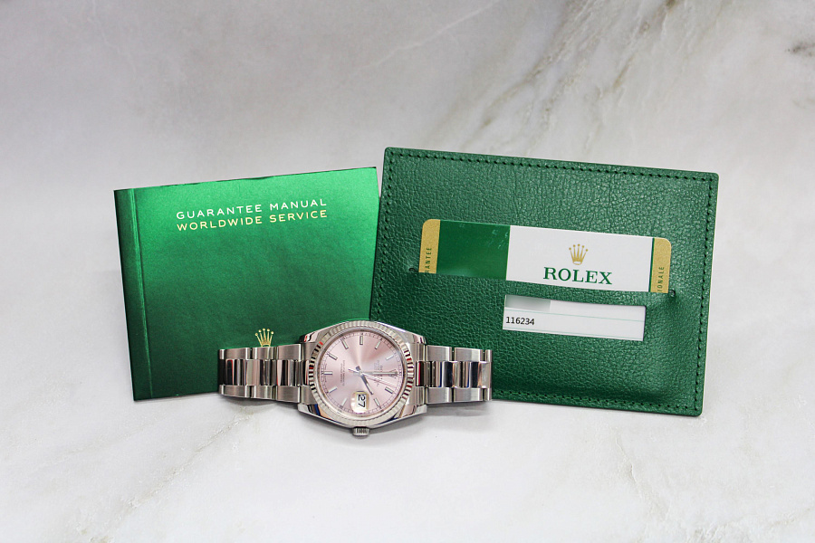 Datejust 36 ‘Rolesor Gris’ 116234 Pink Dial
