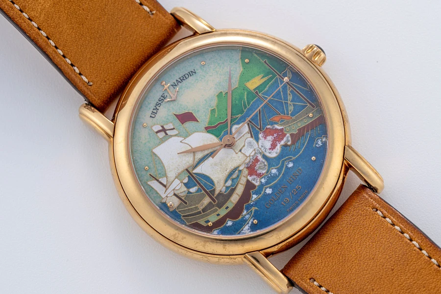 San Marco with Cloisonné Enamel Dial Ref. 136-77-9 in 18k Yellow Gold