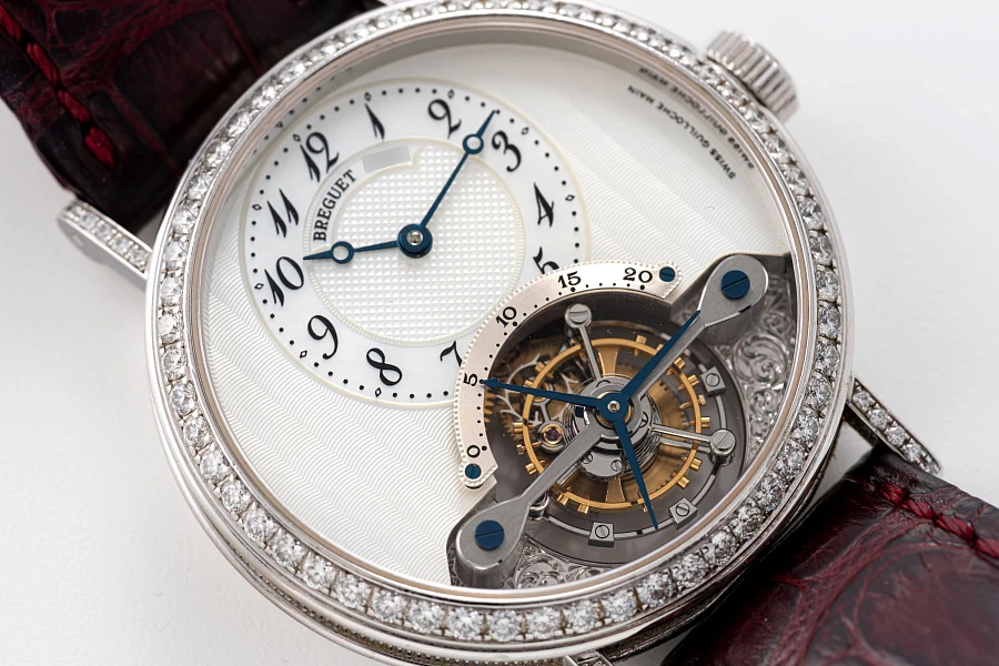 Tourbillon Mother of Pearl Dial Ref. 3358 in 18k White Gold with Diamonds