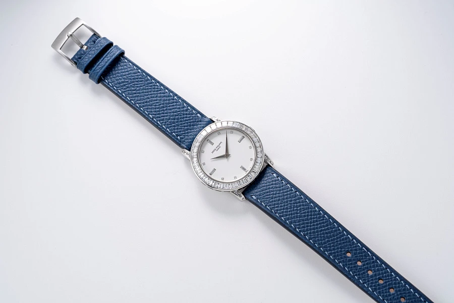 Calatrava Ref. 5027 with Baguette Diamonds in 18k White Gold