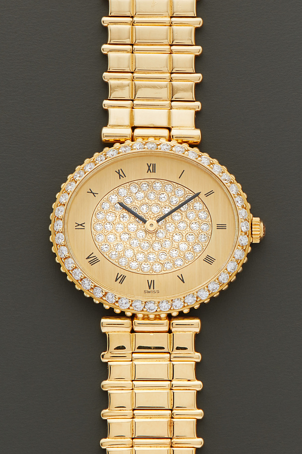 Diamond-Set Ladies Watch in 18K Yellow Gold