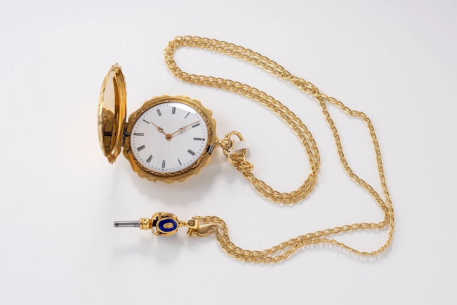 French Pocket Watch in 18k Yellow Gold