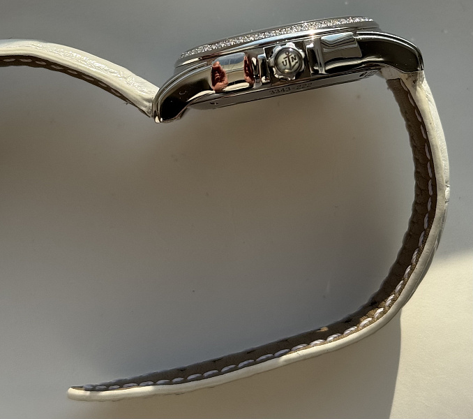 Dual Time Manufacture Ladies in Stainless steel with Diamonds