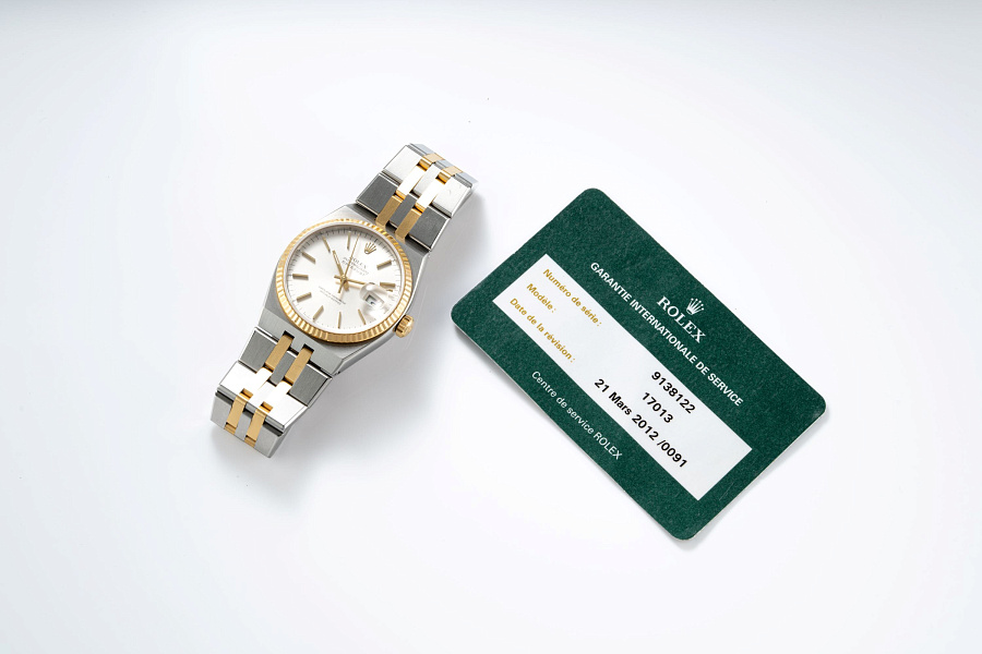 Datejust Oysterquartz Ref. 17013 in Stainless Steel and 18k Yellow Gold