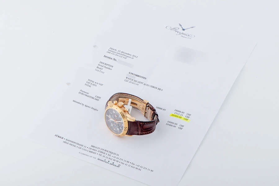 Type XXI Retour en Vol Ref. 3810 in 18K Rose Gold