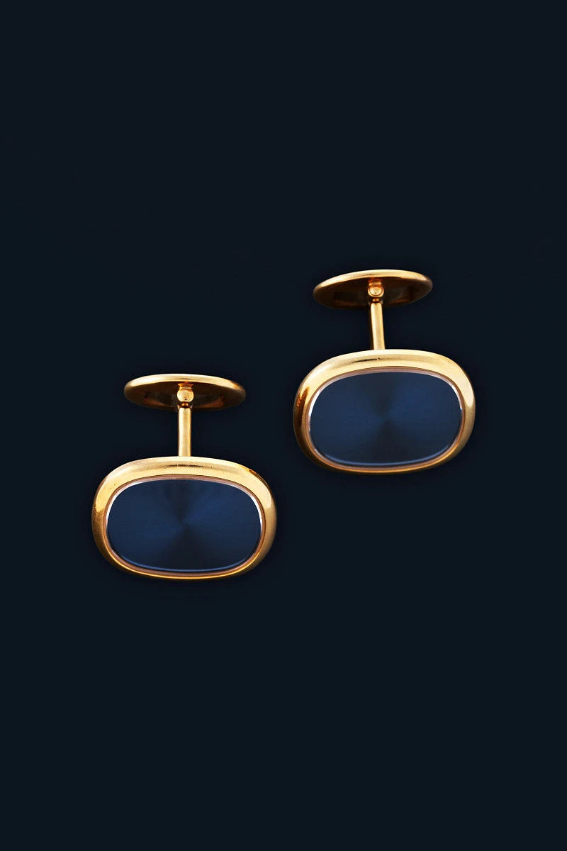 Ellipse Cufflinks in 18k Yellow Gold
