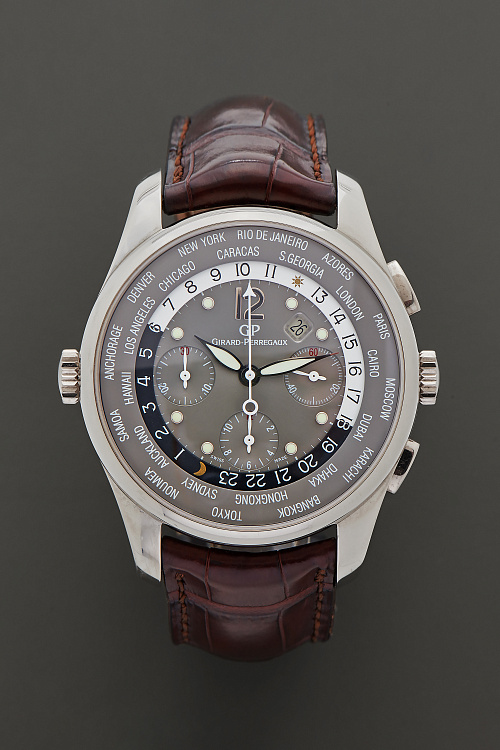 Chronograph World Timer in 18k White Gold