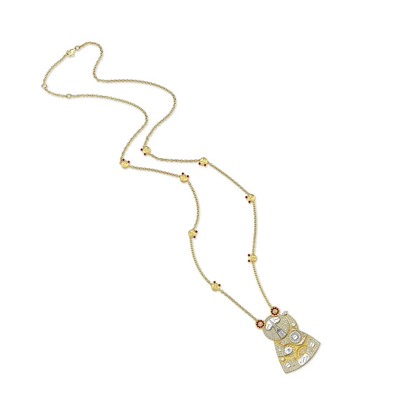 Art Pendant Depicting a Character from "A Mad Horological Party" Painting by Konstantin Chaykin