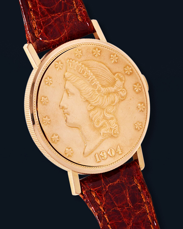 Twenty-Dollar Coin Watch Ref. 33019 in 18k Yellow Gold