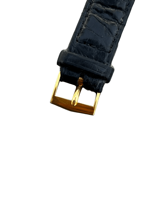 Vintage Rectangle 3633 in 18k Yellow Gold with Onyx Dial