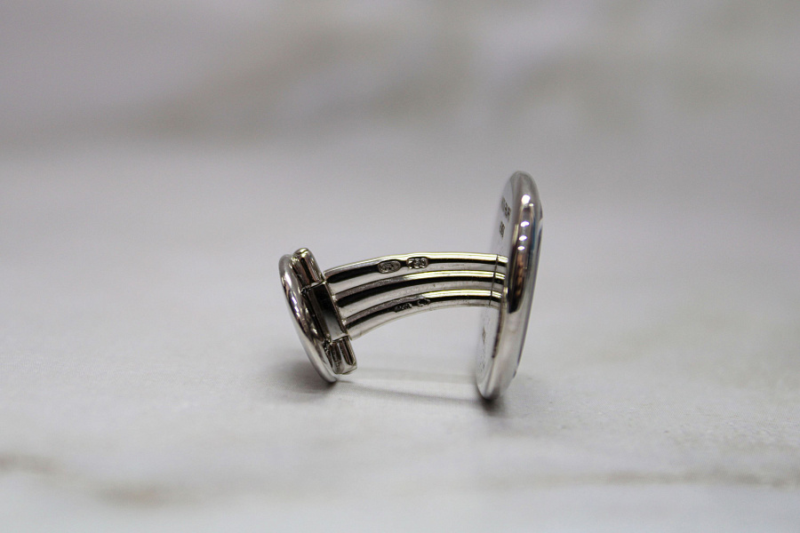 Golden Ellipse Cufflinks in 18k White Gold 28.01 g