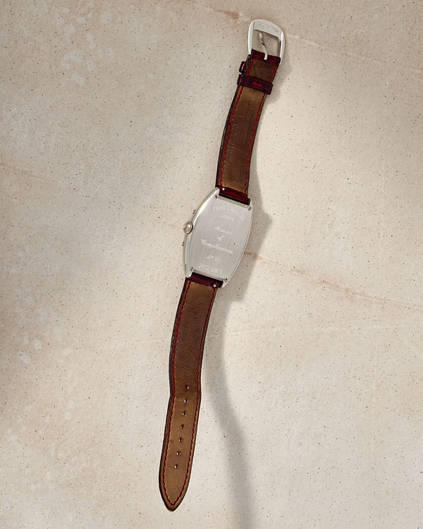 Cintree Curvex Double Heure Sautante Phase de Lune Platinum Manual Wind