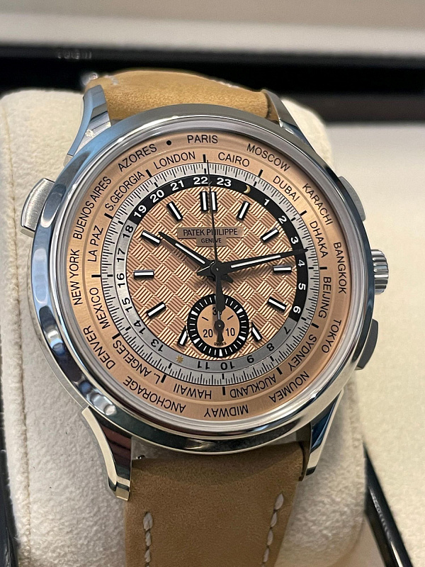 World Time Chronograph Flyback 5935 Salmon Dial