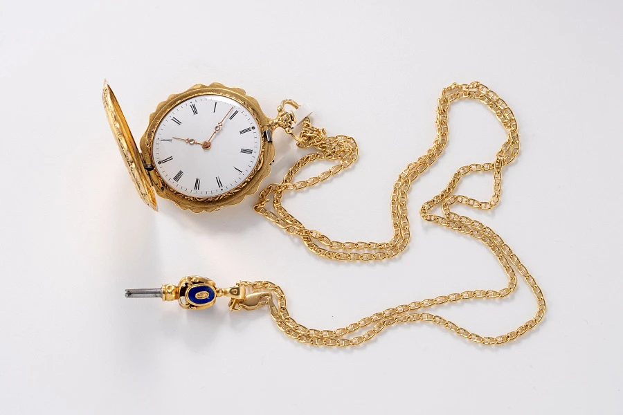 French Pocket Watch in 18k Yellow Gold