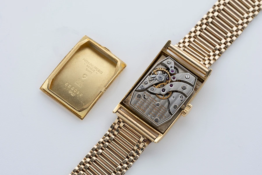 Ref. 1560 Tiffany Double-Signed in 18k Yellow Gold on 14k Yellow Gold Bracelet