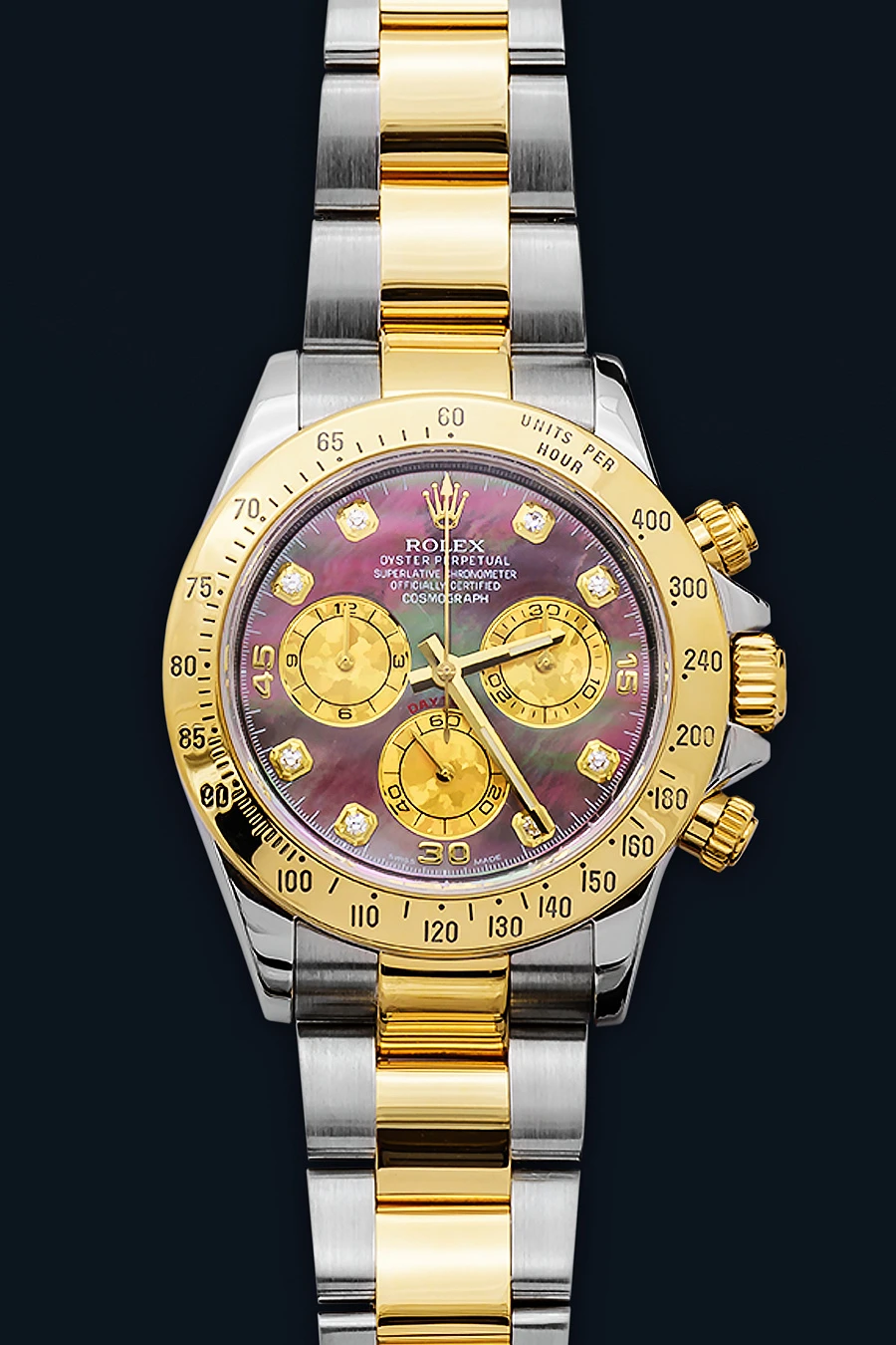 Daytona Yellow Rolesor Mother of Pearl Dial Ref. 116523