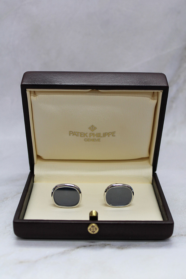 Golden Ellipse Cufflinks in 18k White Gold 28.01 g