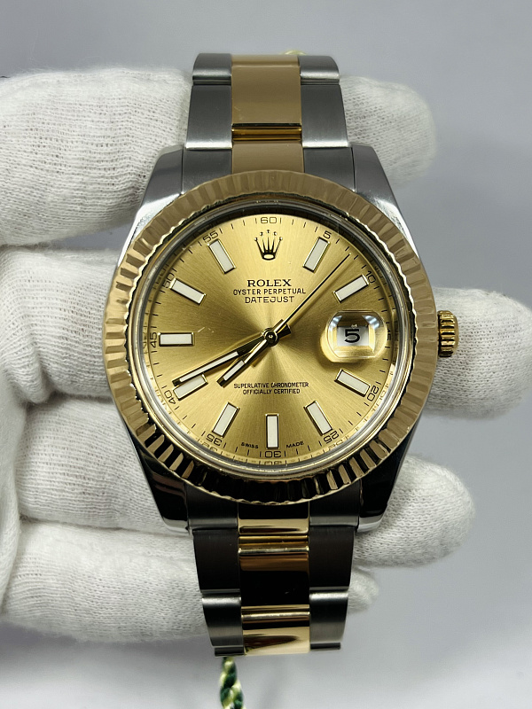 Datejust 41mm 116333 ‘Yellow Rolesor’ Sunburst Dial