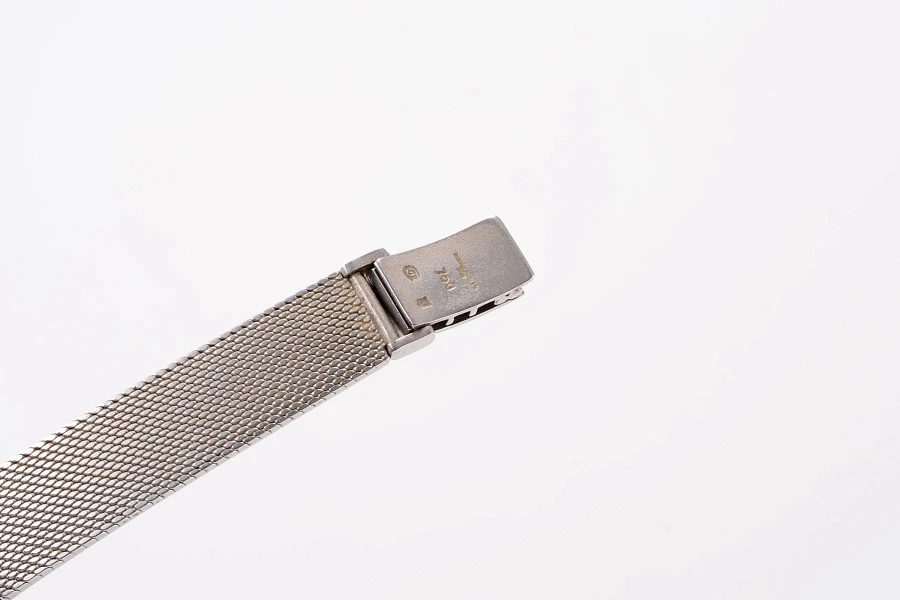 Elliptical Ladies Watch in 18k White Gold